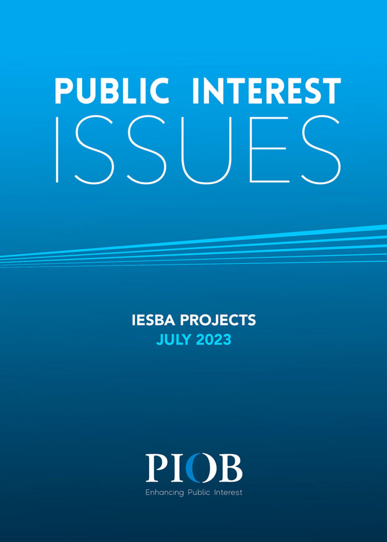 PIOB PI Issues on IESBA projects July 2023